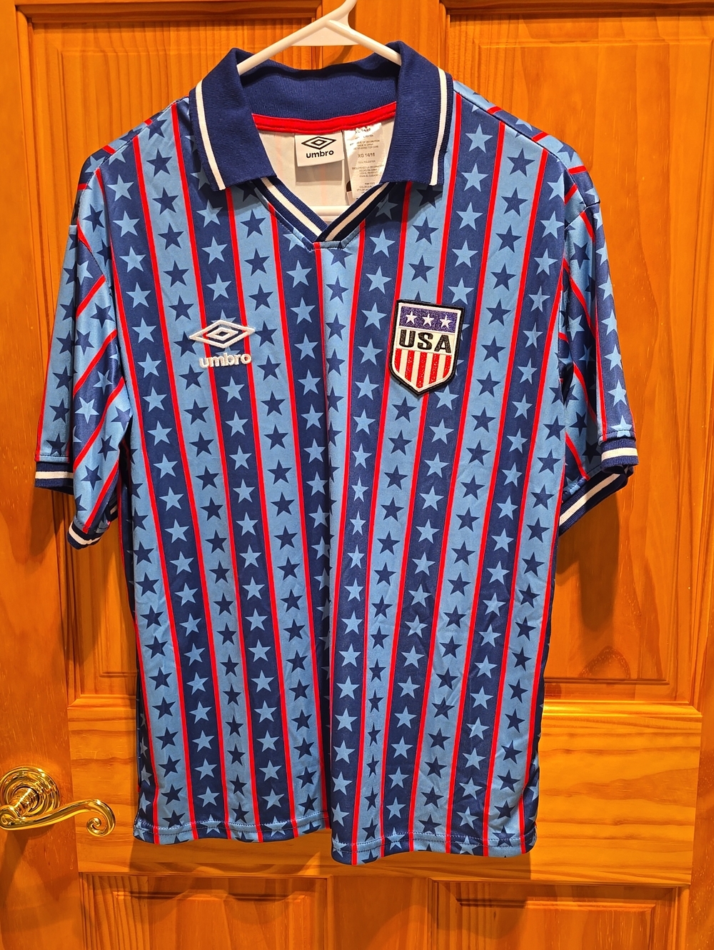 Umbro USA Blue Star-Striped Boys Soccer Jersey